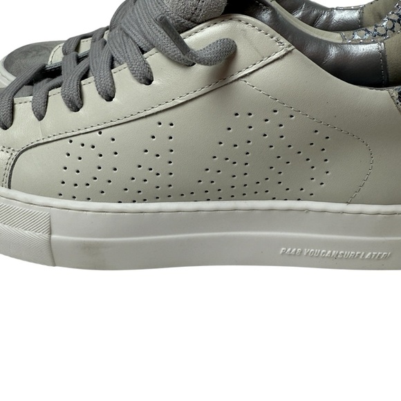 P448 Thea Platform Sneaker Women’s Size EU 40 9.5 Leather Grey White New WOBox - Picture 13 of 14